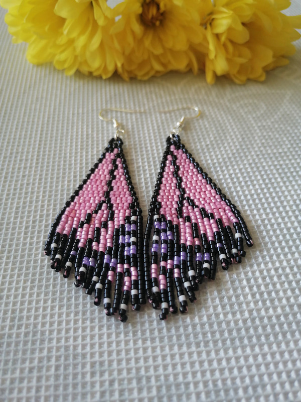 Beaded deals butterfly earrings