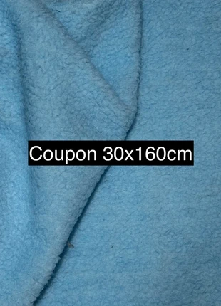 Fausse fourrure bleu ciel effet moutonné | Coupon 30×160 cm | Poil env. 1 cm thank you, brand: Fourrure, condition: Very good, €9.00, €10.15 includes Buyer Protection Pro