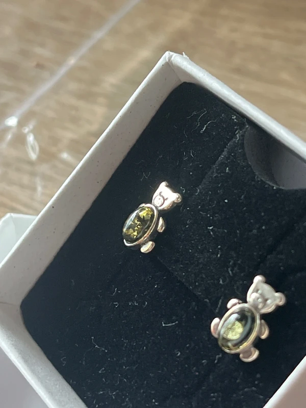 Boucle d’oreilles Nounours en Ambre - photo numéro 4