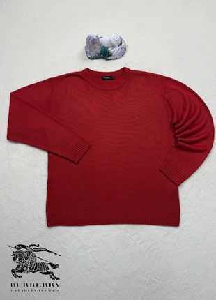 Burberry Crewneck Jersey Red Elegant Old Money Premium Quality 90s, marque: Burberry, état: Très bon état, taille: L, 49,95 €, 53,15 € Protection acheteurs incluse