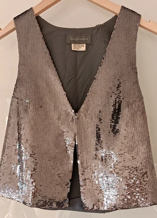 Boléro à paillettes gris bleuté Zadig & Voltaire Taille 2 – Parfait pour les fêtes, marque: Zadig & Voltaire, état: Très bon état, taille: S / 36 / 8, 60,00 €, 63,70 € Protection acheteurs incluse