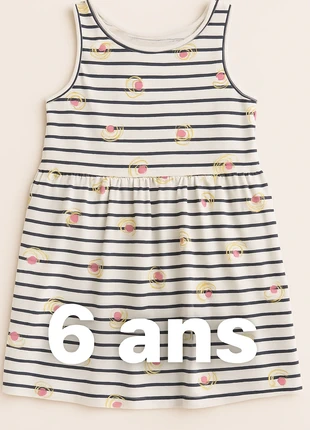 Robe fille marinière motifs coeur, Orchestra, 6ans, brand: Orchestra, condition: Very good, size: 6 years / 116 cm, €3.00, €3.85 includes Buyer Protection