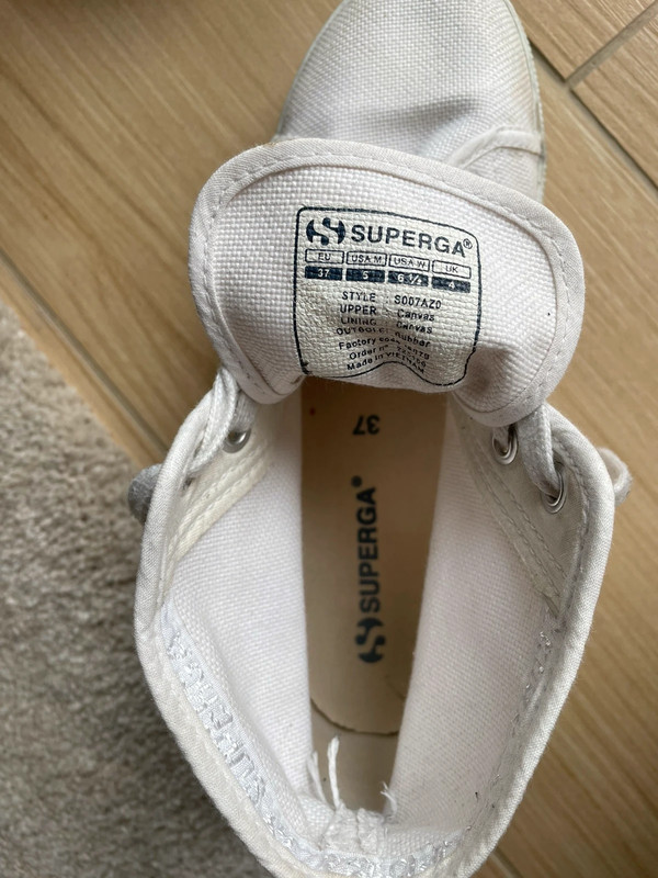 Superga bianche 2025 suola alta