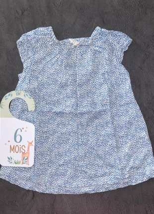 Robe blanc pois bleu H&M / 6 mois / Très bon état, brand: H&M, condition: Very good, size: 6-9 months / 68 cm, €2.00, €2.80 includes Buyer Protection