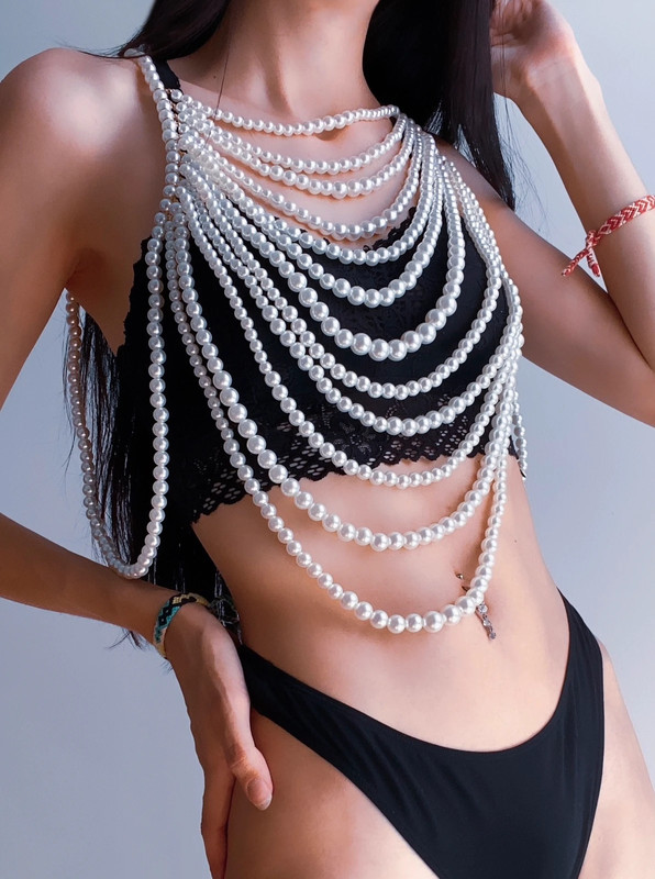 Perlen Top | Große Wunderschöne Halskette | Oberteil 2