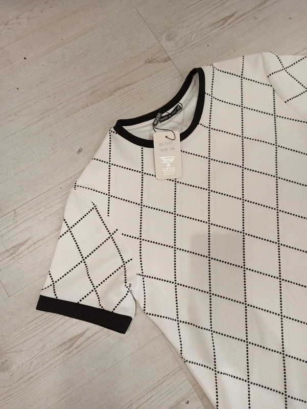 Tee shirt uni blanc avec imprimés noir homme xxl - photo numéro 2