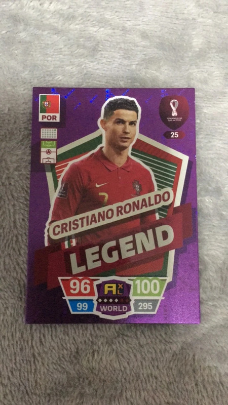 PANINI QATAR WORLD Cup Carte 2022 Numéro 25 Cristiano Ronaldo