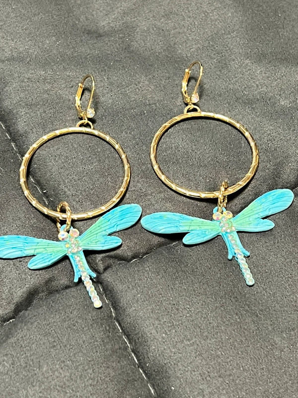 Betsy Johnson dragonfly earrings 2