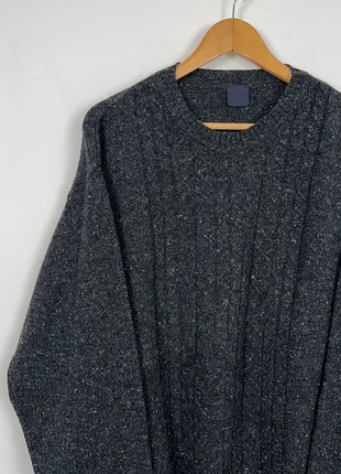 Mottled black grey retro crewneck woolly jumper by Engbers, brand: Vintage Dressing, condition: Very good, size: XL, £22.50, £24.33 includes Buyer Protection Pro