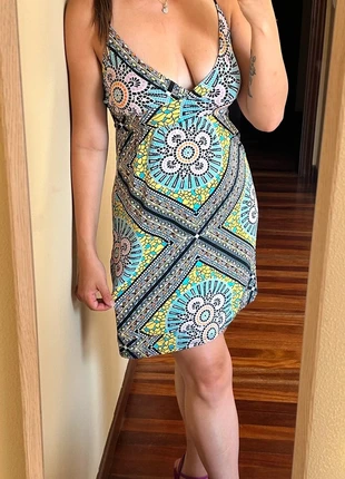 Impresionante vestido Corto Veraniego Hippie Chic | Print Geométrico Vibrante | Playero talla S, marque: La Boutique, état: Très bon état, taille: S / 36 / 8, 16,00 €, 17,50 € Protection acheteurs incluse