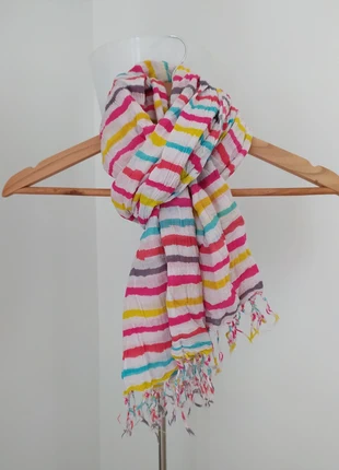 Écharpe été rose jaune bleu, état: Bon état, 2,00 €, 2,80 € Protection acheteurs incluse