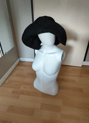 Chapeau vintage broderie anglaise noire, brand: Miss June, condition: New without tags, size: One size, €3.00, €3.85 includes Buyer Protection