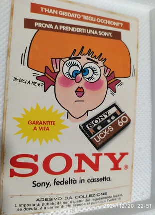 Sticker Adesivo vintgage Sony cassette anni 80 da collezione, marca: Sony, estado: Muito bom, tamanho: Tamanho único, €5.00, €5.95 inclui Proteção do Comprador