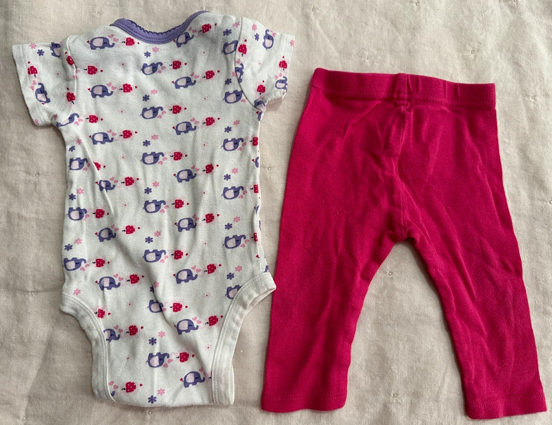 Elephant Onesie Set 0-3mo 3