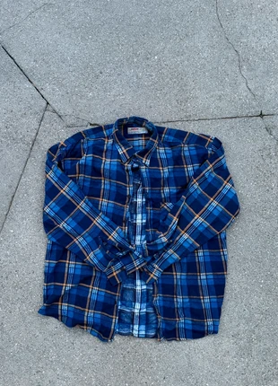 Blue Mustard Check Flannel Shirt Button-Up, estado: Muito bom, tamanho: M, €4.00, €4.90 inclui Proteção do Comprador