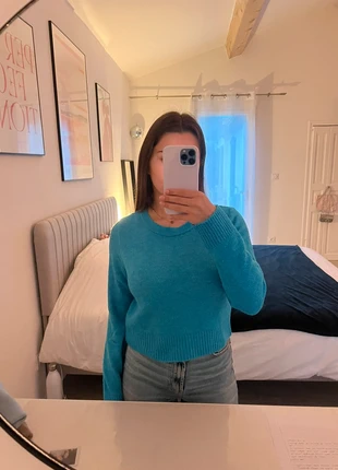 Pull en maille bleu, marque: Stradivarius, état: Très bon état, taille: M / 38 / 10, 6,00 €, 7,00 € Protection acheteurs incluse