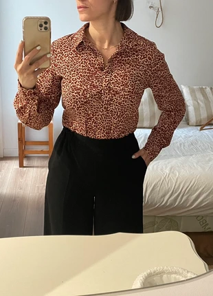 Chemise bordeaux motifs H&M, marca: H&M, estado: Muy bueno, tamaño: S / 36 / 8, 4,00 €, 4,90 € Protección al comprador incluida