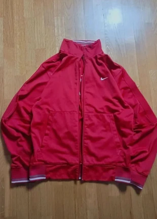 Veste de survêtement vintage Nike rouge solo swoosh bordée taille S, merk: Nike, staat: Veelgebruikt, maat: S, € 11,00, € 12,25 inclusief Kopersbescherming