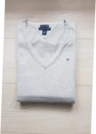 Pull Tommy Hilfiger homme manches longues Col en V gris taille M, marke: Tommy Hilfiger, zustand: Sehr gut, größe: M, 19,00 €, 20,65 € beinhaltet Vinted-Käuferschutz Pro