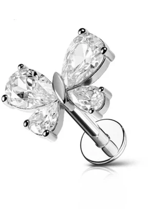 Piercing a farfalla in titanio, marque: Titanium, état: Neuf avec étiquette, 15,00 €, 16,45 € Protection acheteurs incluse