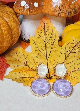 Boucles d'oreilles blanches & lilas pastel acier inoxydable, marca: Tendance, estado: Muy bueno, 8,99 €, 10,14 € Protección al comprador Pro incluida