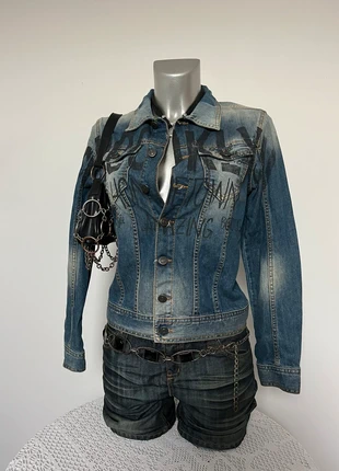 Veste en jean y2k vintage année 2000, merk: Vintage, staat: Heel goed, maat: S / 36 / 8, € 32,00, € 34,30 inclusief Kopersbescherming Pro