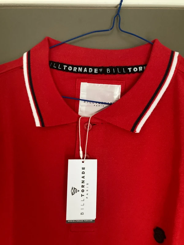 Polo homme manches courtes rouge XL Bill Tornade - photo numéro 2