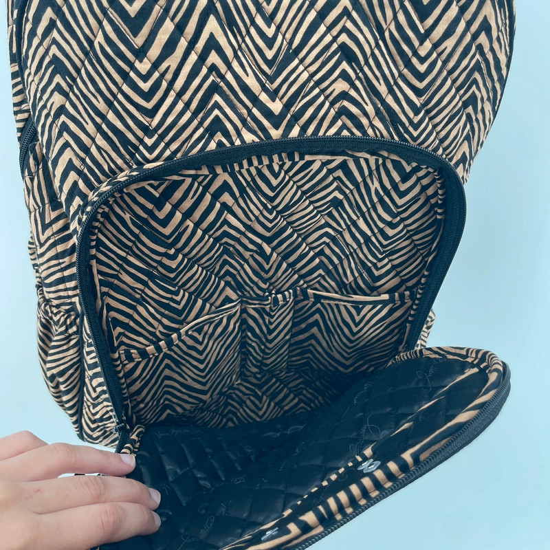 Vera Bradley Campus Backpack Brown Black Zebra Animal Print Vinted