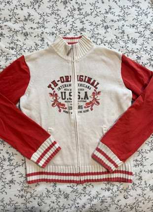 Pull zip femme Tommy Hilfiger, taille XS, orange et blanc, en excellent état., brand: Tommy Hilfiger, condition: Very good, size: XS / 34 / 6, 24.80 €, 26.74 € includes Buyer Protection