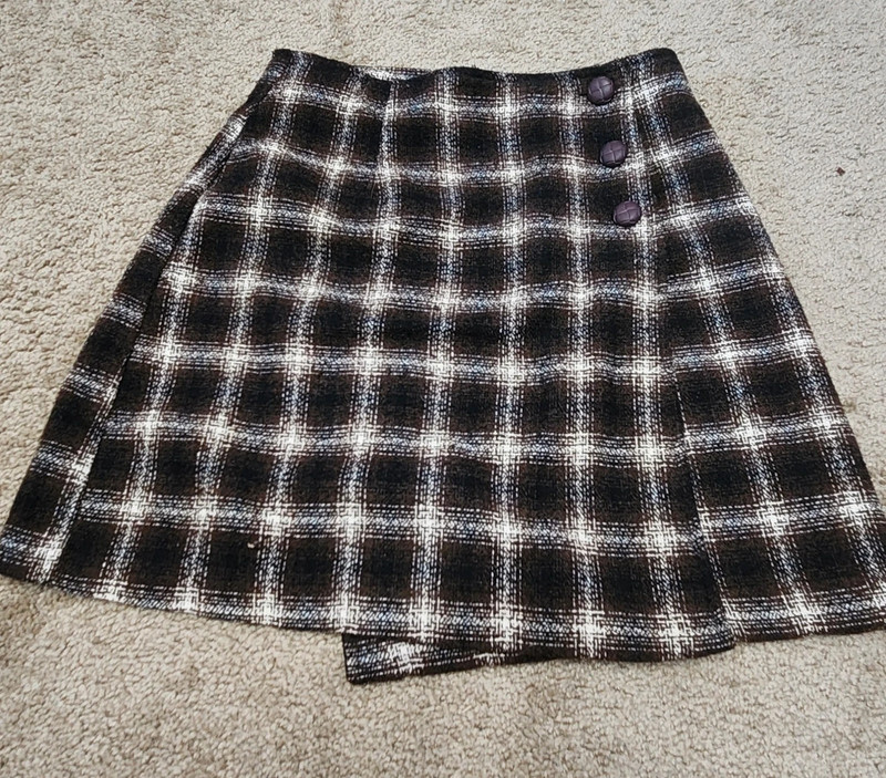 Brown Plaid A. Byer Skirt 3