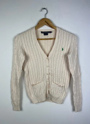 Cardigan Ralph Lauren Torsadé Crème, brand: Ralph Lauren, condition: Very good, size: S / 36 / 8, €49.00, €52.15 includes Buyer Protection Pro