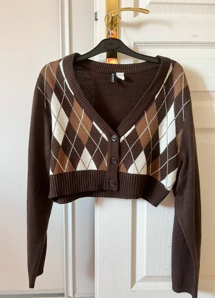 Cardigan à motif losange, marke: H&M, zustand: Gut, größe: S / 36 / 8, 3,50 €, 4,38 € inklusive Vinted-Käuferschutz