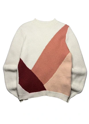 Pull/Sweat Sézane | Taille L Femme | Blanc/Bordeaux/Beige | Laine, marke: Sézane, zustand: Sehr gut, größe: L / 40 / 12, 39,99 €, 42,69 € inklusive Vinted-Käuferschutz