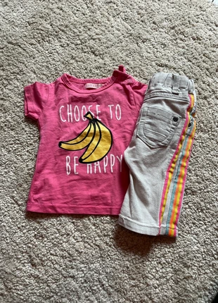 Fleurig setje bakkaboe, merk: Bakkaboe, staat: Heel goed, maat: 3-6 maanden / 62 cm, € 3,00, € 3,85 inclusief Kopersbescherming