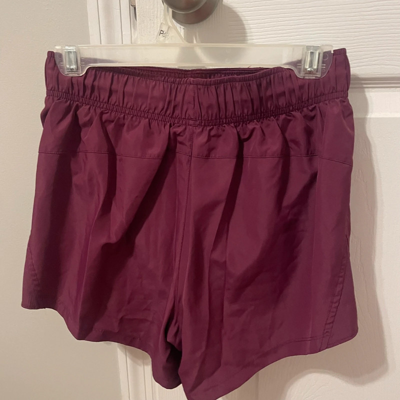 Women’s Burgundy Athletic Shorts 1