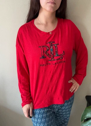 Ralph Lauren Sweater Zachte Stof Met Logo, merk: Ralph Lauren, staat: Heel goed, maat: L / 40 / 12, € 8,00, € 9,10 inclusief Kopersbescherming Pro