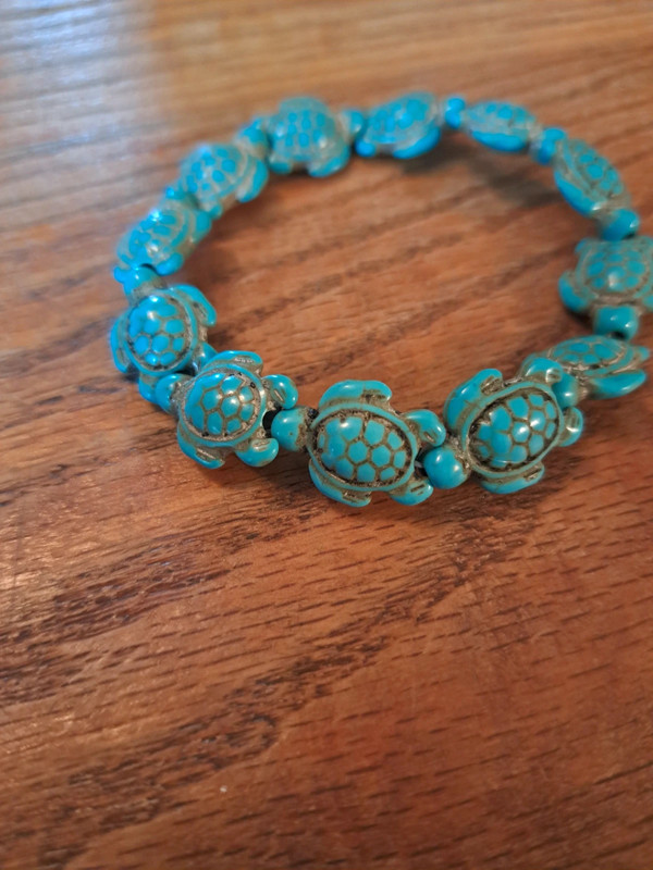 turquoise stone turtle stretch bracelet 2
