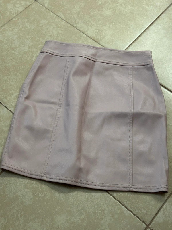 Express Pink Leather Skirt size 00 5