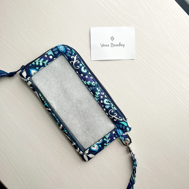 Vera Bradley Paisley Blue Zip Up Wallet 3