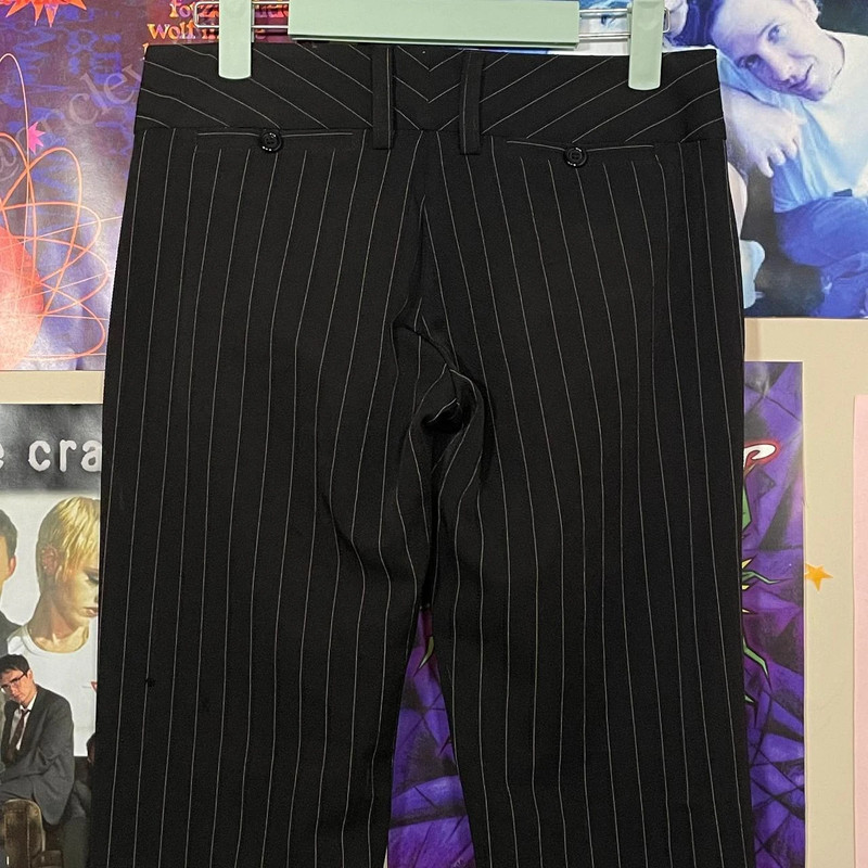 Low Rise Pinstripe Flare Pants 5