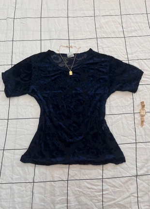 Elegant Dark Blue Floral Top, marke: Elegant, zustand: Neu, größe: S / 36 / 8, 3,00 €, 3,85 € inklusive Vinted-Käuferschutz