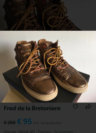 Fretons Fred de la Bretoniere gouden sneakers Vinted