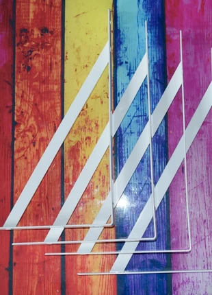 Lot de 4 supports d'étagère en métal blanc 28*19 cm, marke: ESPACE, zustand: Neu, mit Etikett, 22,00 €, 23,80 € inklusive Vinted-Käuferschutz