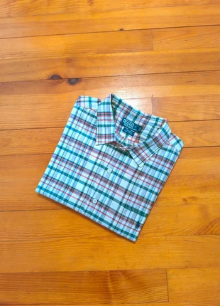 Chemisette à carreaux - Ralph Lauren - Caldwell - Logo brodé marine - Vert foncé, rouge - Taille XL, marque: Ralph Lauren, état: Très bon état, taille: XL, 17,99 €, 19,59 € Protection acheteurs incluse