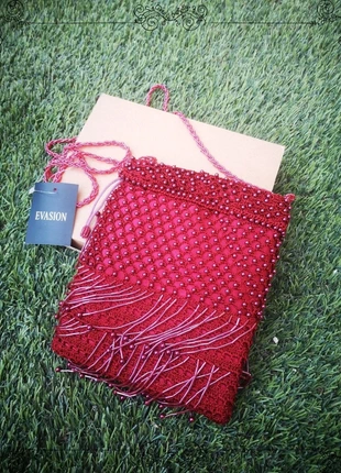 Bolso de fiesta burdeos pedreria, brand: Evasion, condizioni: Nuovo con cartellino, €24.00, €25.90 include la Protezione acquisti