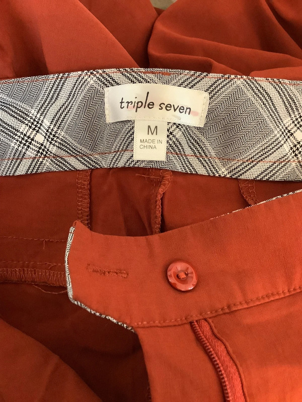 Medium, Dark Orange, Capri Dress Pants. #TripleSeven 5