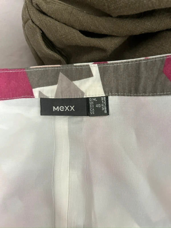 Robe vintage rose Blanche et grise Mexx taille L - photo numéro 4