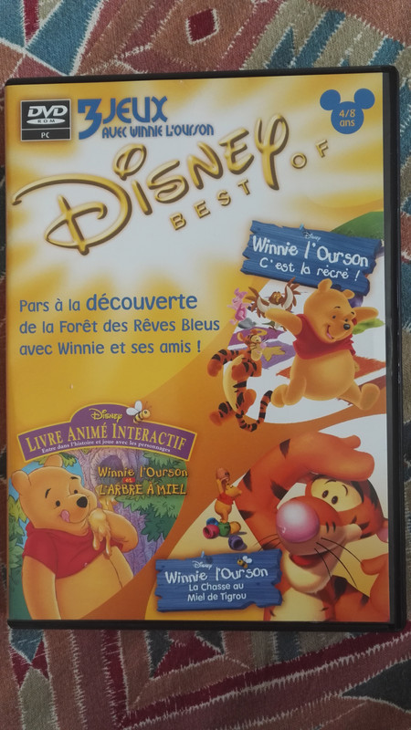 DVD-Rom PC Disney 3 jeux Winnie l'Ourson :C'est la récré/L'arbre à miel/La chasse au miel de Tigrou 1