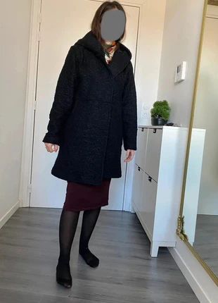 Manteau noir à capuche oversize - T36, marca: Made In Italy, estado: Nuevo sin etiquetas, tamaño: S / 36 / 8, 10,00 €, 11,20 € Protección al comprador incluida