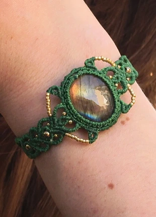 Bracelet neuf en macramé et labradorite, reglable, marca: DreamcatcheuseArt, estado: Nuevo sin etiquetas, 40,00 €, 42,70 € Protección al comprador Pro incluida